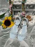 KYLETHOMASW  -  Elegant Summer Original Lolita Ruffle Edge Pearl Edge Women's Shoes Thick Heel Sandals Versatile Daily Japanese Lo Shoes Women