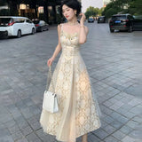 KYLETHOMASW  -  Spring And Summer New Temperament Niche Design High-End Court Style Thin Suspender Dress