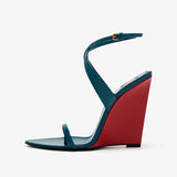 KYLETHOMASW  -  European and American Summer Wedge Toe High-heeled Sandals for Weddings, Banquets, Parties, Women's 34-44 Large Sandals