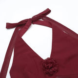 KYLETHOMASW  -  Pure Desire War Robe Advanced Sense Red V-neck Neck Dress Female Royal Sister Style Sexy Hot Girl Hip Skirt