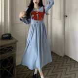 KYLETHOMASW  -  French Women's Clothing Peter Pan Collar Age Reduction Bow Spring Autumn New Long Sleeve Chic All-match Lolita Lelegant Dress
