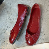 KYLETHOMASW  -  New Spring  Autumn Concise Fashion Flat Shoes Women Shallow Comfort Retro Bowknot Elegant Ballet Flats Women Zapatos De Mujer