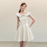 KYLETHOMASW  -  Summer Fashion Mini Dress Women Slim Fit Elegant Short Sleeves A Line Dresses French Chic Female Casual Sweet Cute Ladies Dress