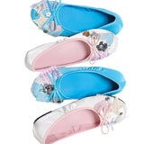 KYLETHOMASW  -  Women's Flats Satin Ankle Strap Flower Bow Decor Square Toe Block Heel Sweet Lolita Elegant Casual Daily Shoes