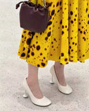 KYLETHOMASW  -  Star style Fashion Square toe Soft Leather Women Pumps Spring Autumn Office Lady Stiletto High heels Female Party Dress Shoes