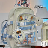 KYLETHOMASW  -  Japanese Harajuku antique girl bag female Korean all-match chic large-capacity backpack high school students backpacks