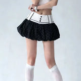 KYLETHOMASW  -  New Arrival Women High Waist Polka Dot Mini Skirt Korean Chic Casual A-Line Summer Streetwear Short Skirt