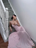 KYLETHOMASW  -  Hot Girl Sexy Set Women's Summer Vacation Style Halter Neck Strap Top High Waist A-line Long Skirt Two-piece Set