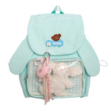 KYLETHOMASW  -  Lovely Sweet Ear Ita Mochila 2025 New Teenage Girls Mochilas Student Backpack School Trendy Bag Commuter Bags for Woman