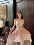 KYLETHOMASW  -  Sweet Princess Party Dress for Women Elegant Spaghetti Strap Princess Birthday Prom Vestidos Summer Slim Waist Female Robe New