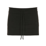 KYLETHOMASW  -  Women's basic solid color low waist elastic drawstring A-line hip bag skirt side slit spicy girl casual sports pants skirt