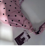 KYLETHOMASW  -  Streetwear Polka Dot Office Lady Shoulder Bag Women Canvas Drawstring Pleated Hobo Bags Y2k Aesthetic Handbags Crossbody Korean
