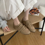 KYLETHOMASW  -  Autumn Red Coffee New Brand Women Flat Shoes Fashion Round Toe Sneakers Soft Flat Heel Ladies Casual Outdoor Single Shoes