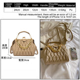 Kylethomasw Elegant Triangular Pleats Totes Bags for Women Gold Chain Luxury Designer Handbag for Women Women's Bag Trend Crossbosy Bag