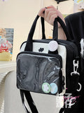 KYLETHOMASW  -  Japanese Girl Student Portable Shoulder Display Bag Female Transparent Handbags Slung Shoulder Multi-purpose Ita Bags JK Lolita