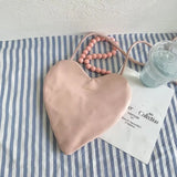 KYLETHOMASW  -  Ins Sweet Cute Pink Heart Crossbody Bag Women Small Capacity Beaded Handle Shoulder Bag Ladies Casual Versatile Everyday Handbag