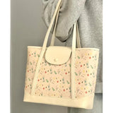 KYLETHOMASW  -  Fashionable Floral White Tota Bag Handbag Women Korean Style Casual Shoulder Bags Ladies Sweet Cute Underarm Bag Y2k