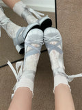 KYLETHOMASW  -  Women's Fashion Thick Bottom Heightening Sweet  Knot Single Shoes Summer New Style Versatile with Skirts Mary J...
