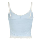 KYLETHOMASW  -  Fashion Sweet Slim Fit Lace Spliced Women New Camisole Tops Chic Causal Hottie Backless Blouses