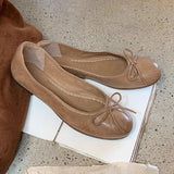 KYLETHOMASW  -  New Spring  Autumn Concise Fashion Flat Shoes Women Shallow Comfort Retro Bowknot Elegant Ballet Flats Women Zapatos De Mujer