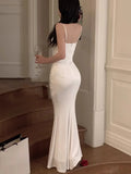 Kylethomasw Women Elegant Sexy Bodycon Mermaid Long Dresses Summer New Fashion Strap Evening Party Runway Prom Robe Korean Vestidos Mujer