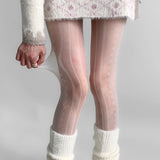KYLETHOMASW  -  White Lace Pantyhose Ultra-Thin Nighttime Teaching Room Design Spring Sensation Women's Sexy Stockings Leg Beautifying Socks