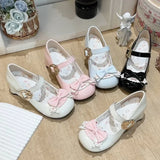 KYLETHOMASW  -  Fashionable Mary Jane Women's Shoes Elegant Temperament Soft Sole Cat Low Heeled Small Round Toe Lolita Shoes for Women Tacones