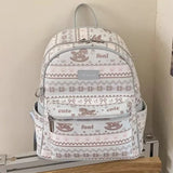 KYLETHOMASW  -  Korean Sweet Kawaii Preppy Backpack Y2k Aesthetic Cartoon Printing Schoolbag Fashion Women Travel Backpacks for College Students