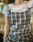 KYLETHOMASW  -  2025 French Retro Style Camisole Women Summer New Design Niche Bow Tie Sweet Cute Short Sleeveless Dress Girl