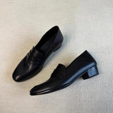 KYLETHOMASW  -  Fashionable Versatile Women's Pumps 2025 Spring Autumn Retro Casual Loafers Men's Round Toe Office Work Shoes Zapatillas