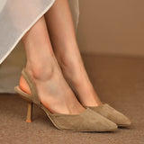 KYLETHOMASW  -  Summer New Women's Sandals Fashion Pointed Shallow Mouth Stilettos Sexy Dress Banquet Women's High Heels Large Size Zapatos
