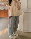 KYLETHOMASW  -  Harajuku Fleece Sweatpants Women Pink Bow Print Joggers Streetwear Black Wide Leg Pants Winter Korean Thick Baggy Trousers