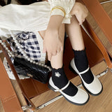 KYLETHOMASW  -  New Autumn Women Mary Jane Shoes Simple Glossy PU Ladies Causal Uniform Low-heeled Shoes Fashion Versatile Lolita Women's Pumps