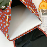 KYLETHOMASW  -  Cute Large Capacity Lucky Star Backpack Korean Style Multi-pocket Drawstring Schoolbag Y2K Nylon Hiking Camping Bag Students