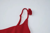 KYLETHOMASW  -  New Strap Splicing Flower Hip Wrap Streamer Suspender Dress Women