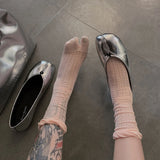 KYLETHOMASW  -  Comfortable Soft Breathable Cotton Summer Thin Split Toe Woman Mesh Socks Ice Cream Candy Color Two-Toed Japanese Tabi Sox