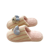 KYLETHOMASW  -  New Cute Puppy Plush Cotton Slippers for Women's Winter Indoor Home Warmth Lightweight and Comfortable Slippers