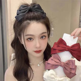 Kylethomasw Three-layer Bowknot Hairpin for Women Elegant French Temperament Bowknot Hair Clip Retro High-end Hair Accessories