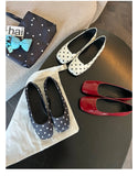 KYLETHOMASW  -  Design-inspired Evening Breeze Style Paired with A Skirt, Slip-on Shallow-mouth Flat Shoes, Niche Shiny Women's Mary Jane