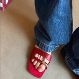KYLETHOMASW  -  Luxury Designer Women Clip Toe Slippers Fashion Party Dress Low Heel Slide Summer Street Style Footwear
