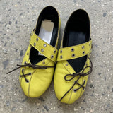 KYLETHOMASW  -  INS Hot Sale Women Retro Mary Jane Shoes Y2K Lace‑Up Round Toe Flat Shoes Metal Eyelet Rivet Design Casual Ballet Flats