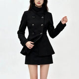 KYLETHOMASW  -  New Europe Fashion Streetwear Coat Stand Collar Slim Waist All-match Premium Jacket High Street Punk Style Trendy Veste Femme