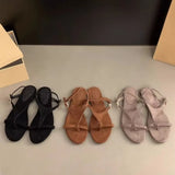 KYLETHOMASW  -  Summer New Fashion Versatile Flip Toe Soft Sole Sandals Women's Outer Wear Soft Sole Non-slip Beach Strap Sandals