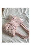 KYLETHOMASW  -  Sweet Polka Dot Bow Bag for Women New Korean Canvas Large Capacity Tote Rossbody Bags