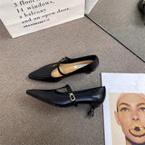 KYLETHOMASW  -  Shoes On Heels Female Footwear Pointed Toe Clogs Platform Shallow Mouth Casual Sneaker Fashion Women's Dress New Creepers S