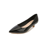 KYLETHOMASW  -  elegant ladies patent leather shoes pointed toe candy color low heel pumps women shallow mouth single leather pumps big size 43