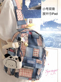 KYLETHOMASW  -  Japanese Harajuku Vintage Girl Schoolbag Casual All-match Denim Mini Backpacks Niche Personality Design Bags