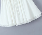 KYLETHOMASW  -  Sweet Women Ruched Chest Fish bow Waist Corset Style Dress Short Sleeve Cross Bandage Lacing up Back Bodycon Mini Party Robe