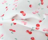 KYLETHOMASW  -  Sexy White With Red Cherry Print V neck Mini Tank Dress Women Slim Waist A-Lined Sleeveless Short Robe Holiday