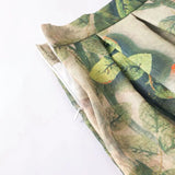 KYLETHOMASW  -  Pocket Skirt with Puffy Skirt for Women in Spring and Summer Versatile High-end Retro Printed A-line Skirt Base Umbrella Skirt